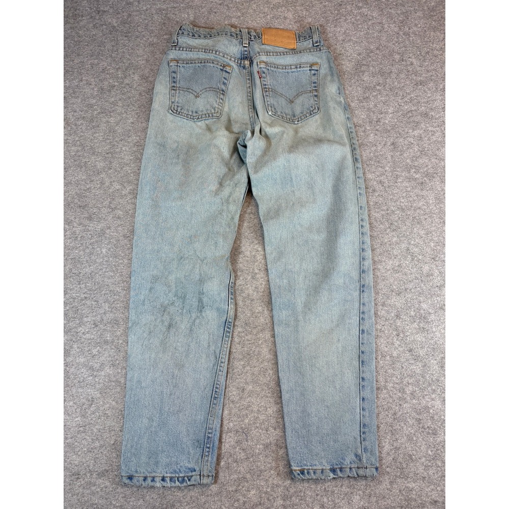 VTG 90s Levis 512 Red Tab Jeans Women 8 Petite 28x26 Slim Fit Tapered Light Wash